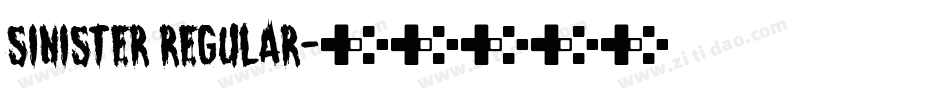 Sinister Regular字体转换
